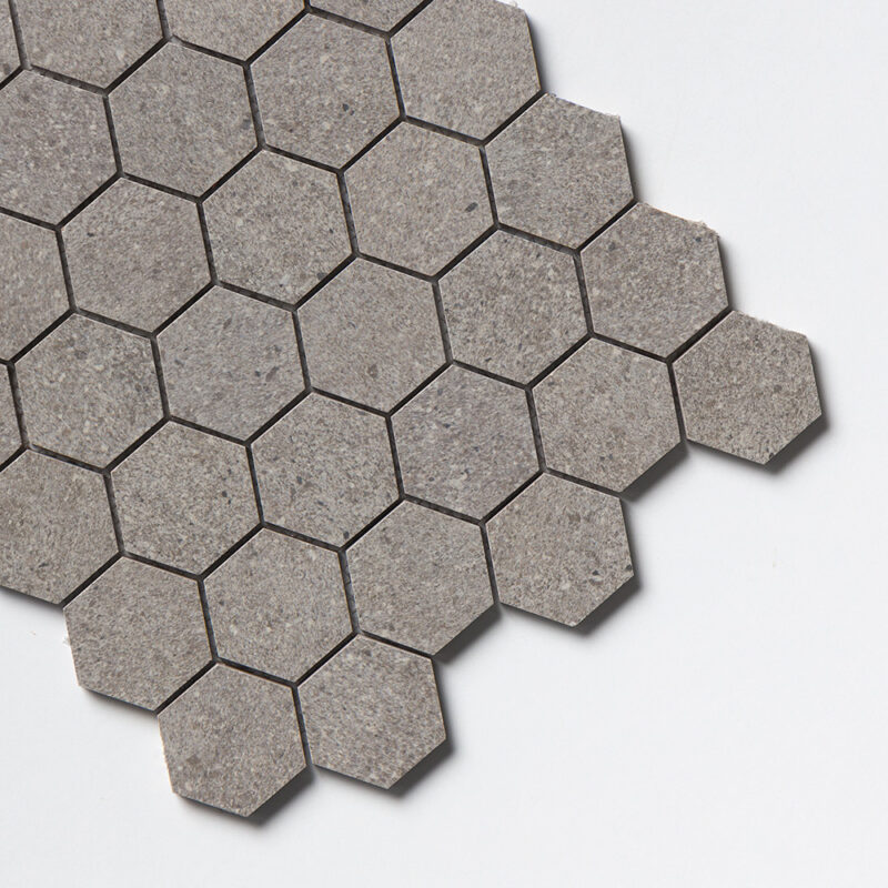 Octavia Grey Hexagon 2 Porcelain Mosaics 10 3/8×12