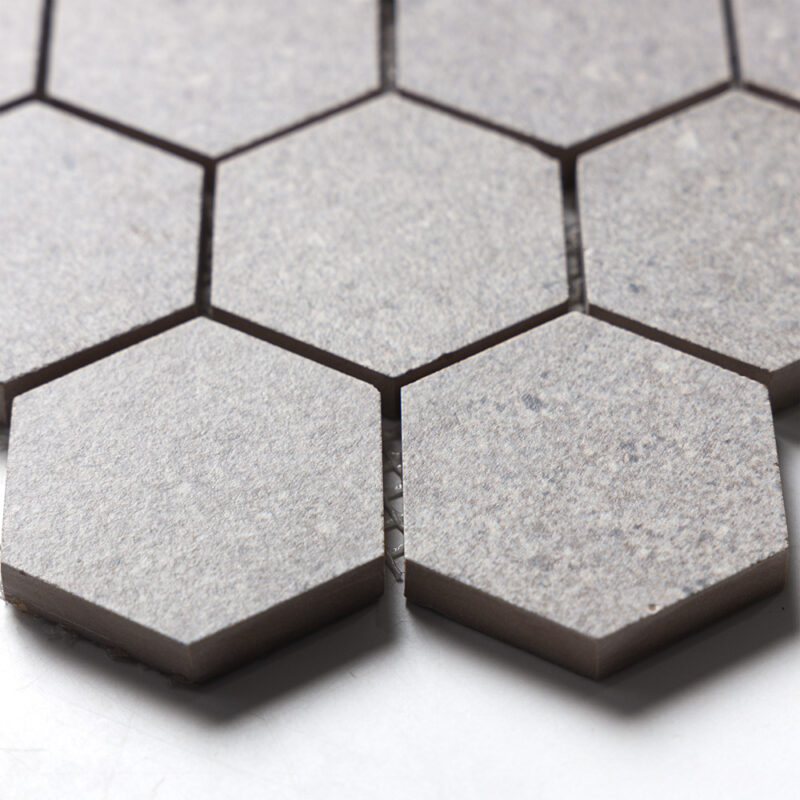 Octavia Grey Hexagon 2 Porcelain Mosaics 10 3/8×12