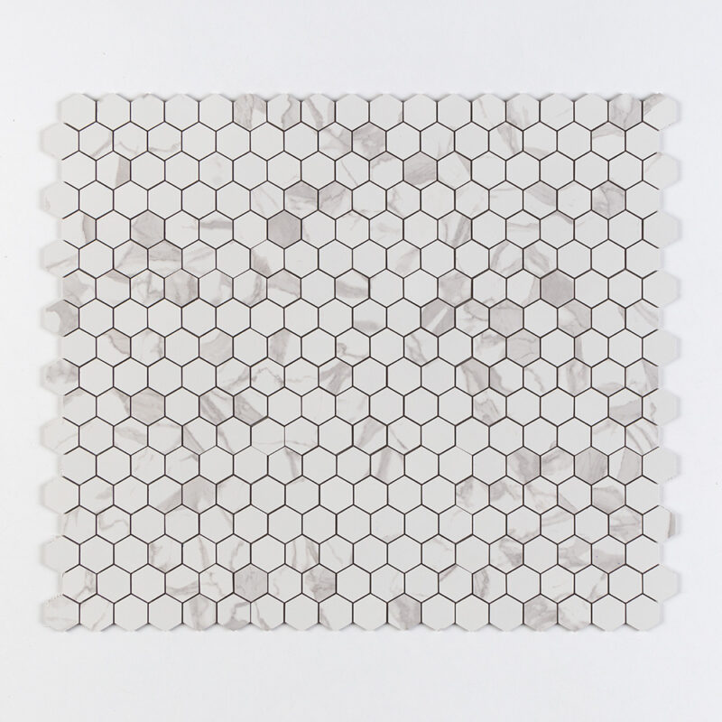 Statu Polished Hexagon 2 Porcelain Mosaics 10 3/8×12