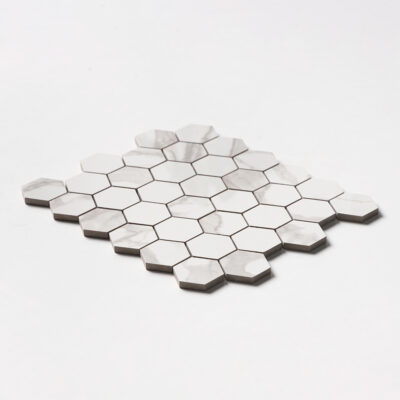 Statu Polished Hexagon 2 Porcelain Mosaics 10 3/8×12