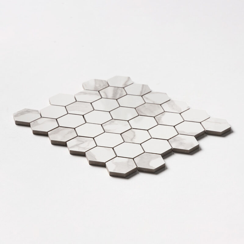 Statu Polished Hexagon 2 Porcelain Mosaics 10 3/8×12