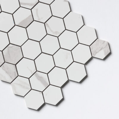 Statu Polished Hexagon 2 Porcelain Mosaics 10 3/8×12