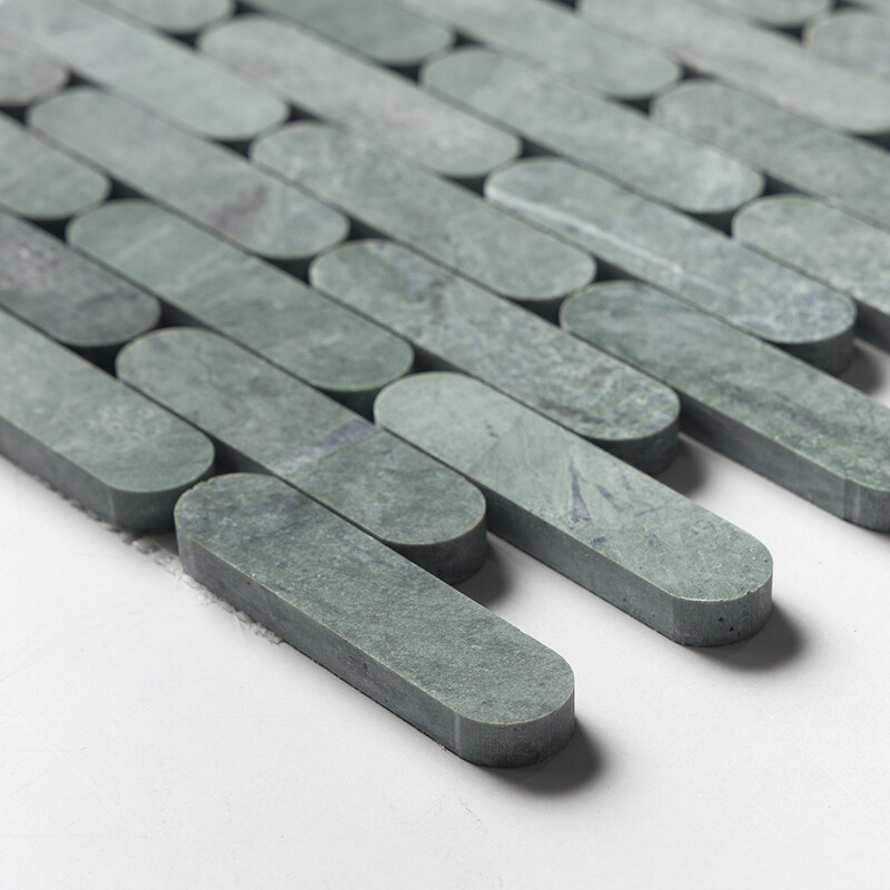 Verde Tia Honed Pill Marble Mosaics 12×12