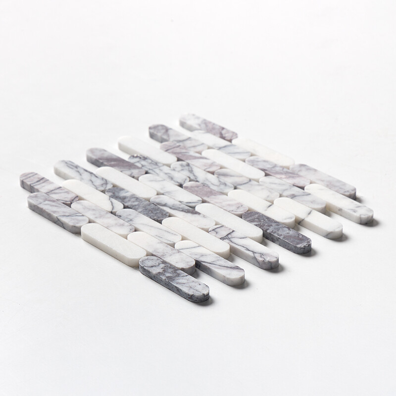 Lilac Honed Pill Marble Mosaics 12×12