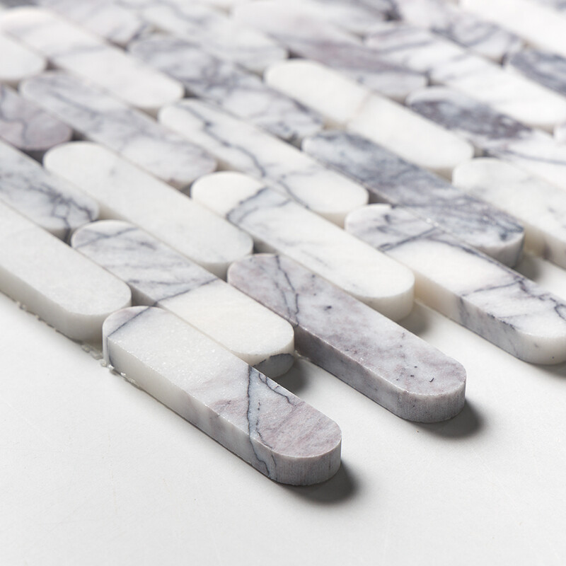 Lilac Honed Pill Marble Mosaics 12×12