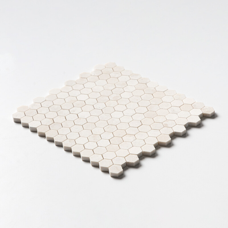 Delano Honed Hexagon 1×1 Marble Mosaics 12×12