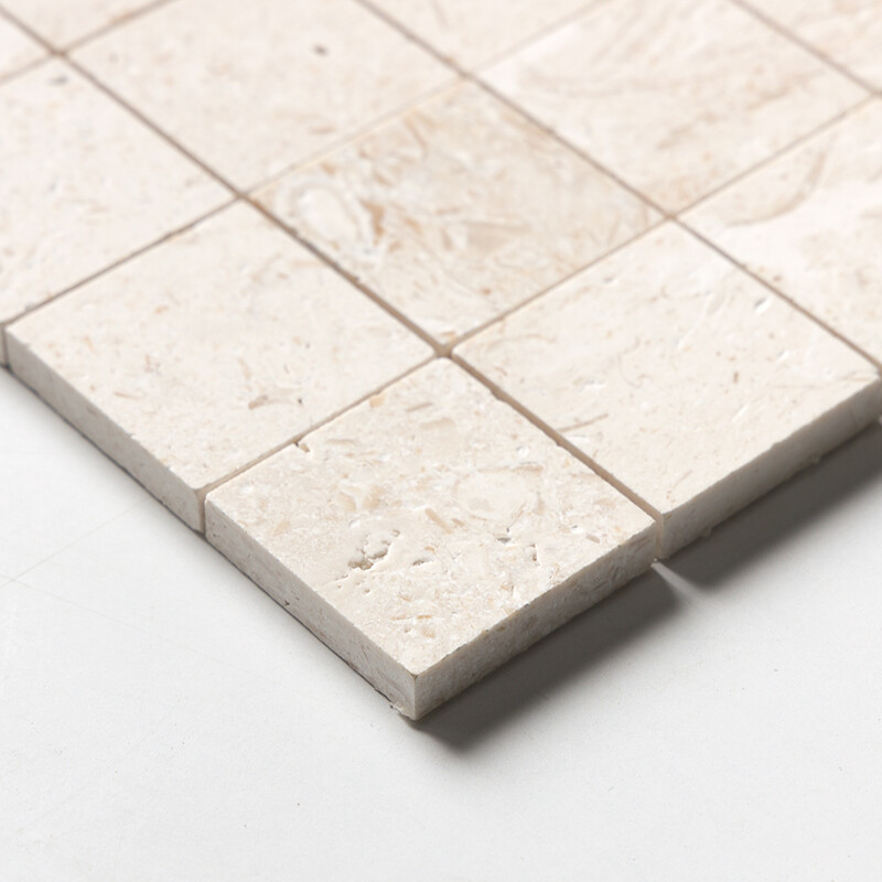 Desert Path Brushed 2×2 Limestone Mosaics 12×12