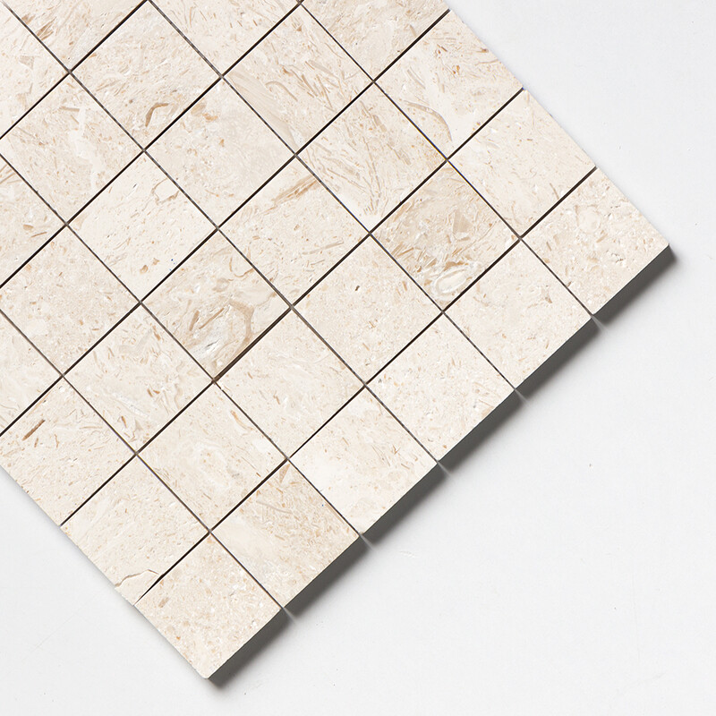 Desert Path Brushed 2×2 Limestone Mosaics 12×12