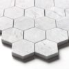 Avalanche Honed Hexagon 2 Marble Mosaics 10 3/8×12