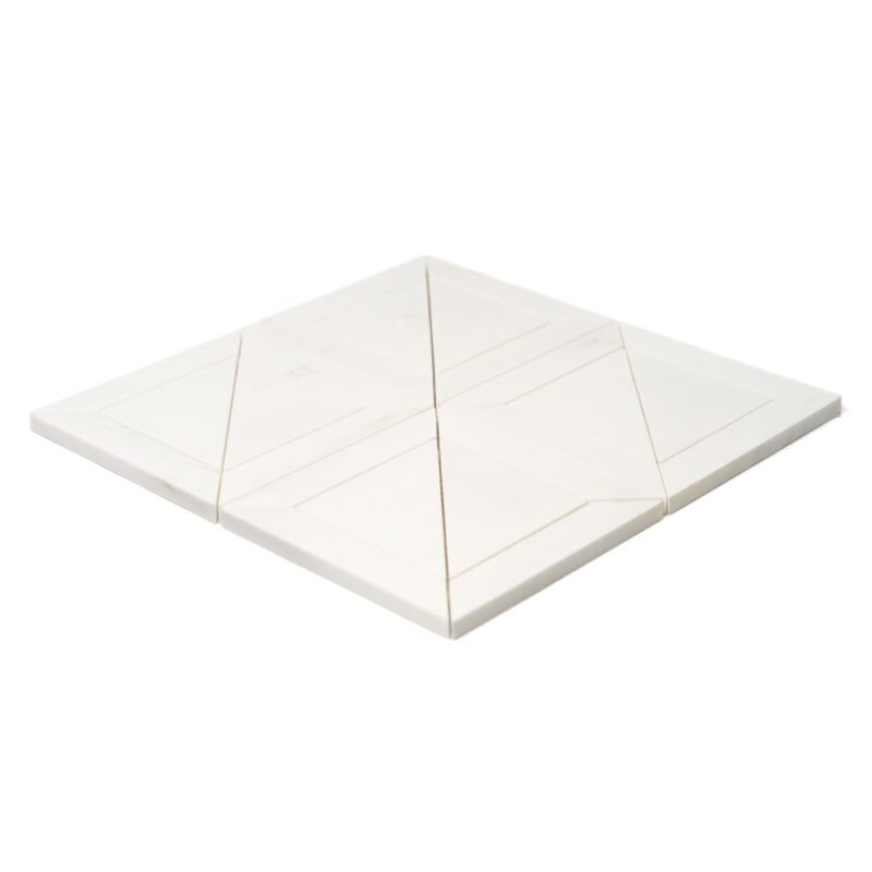 Snow White Honed York Marble Mosaics 11 15/16×11 15/16 (MS02716)