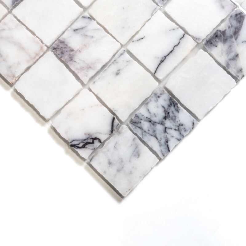 Lilac Honed Hand Clipped Marble Mosaics 12×12