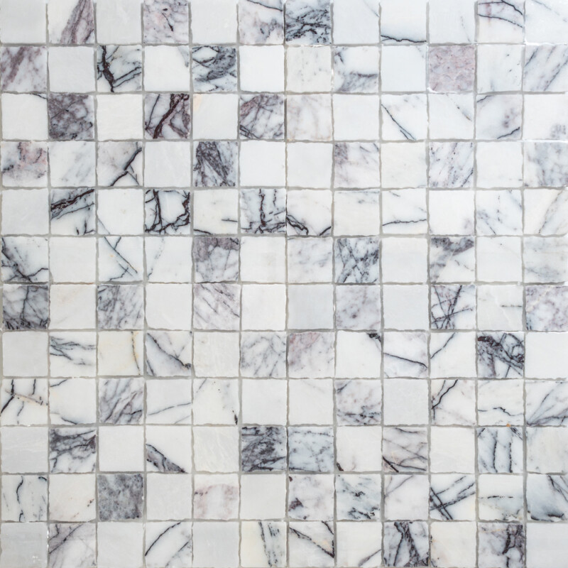 Lilac Honed Hand Clipped Marble Mosaics 12×12