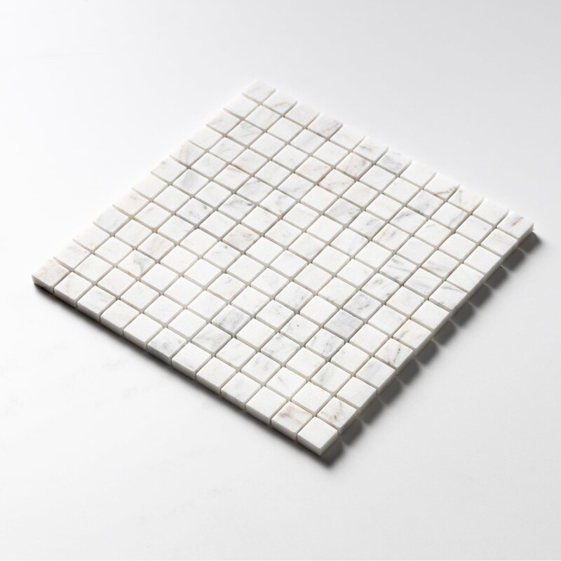 Calacatta Gold Honed 1×1 Marble Mosaics 12×12