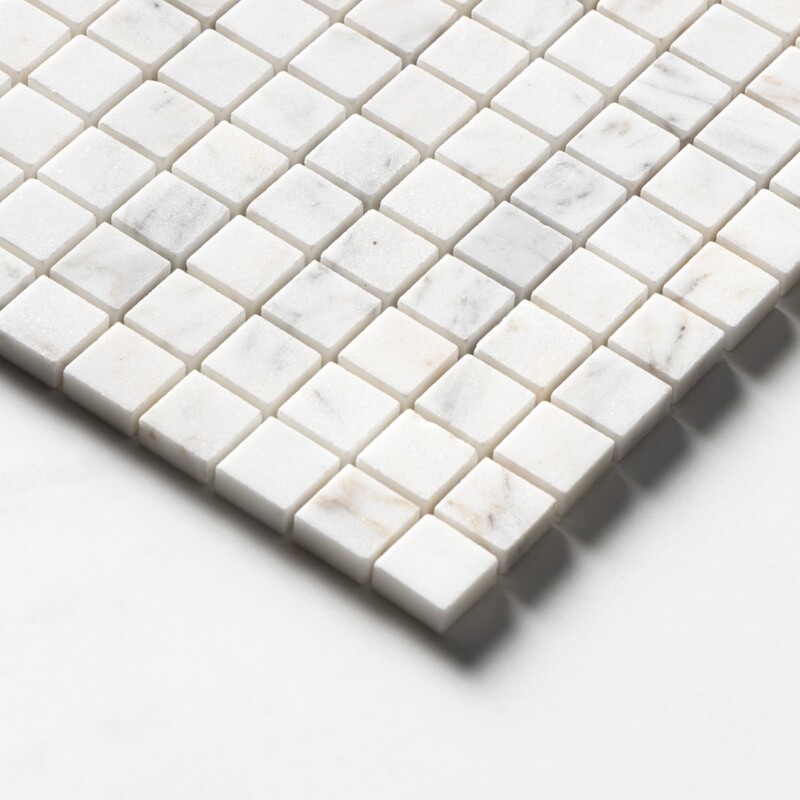 Calacatta Gold Honed 1×1 Marble Mosaics 12×12