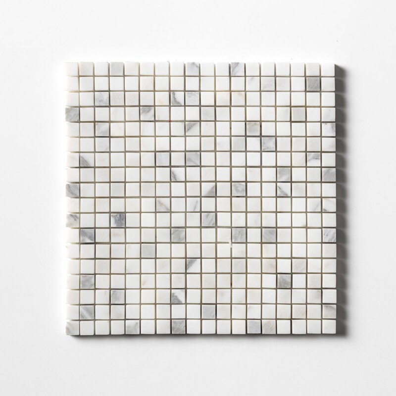 Calacatta Gold Honed 5/8×5/8 Marble Mosaics 12×12
