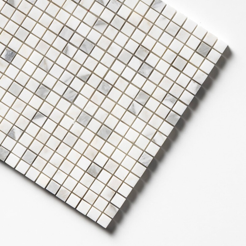 Calacatta Gold Honed 5/8×5/8 Marble Mosaics 12×12