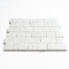 Bianco Dolomiti Honed Hand Clipped Staggered Joint 2xfl Marble Mosaics Random
