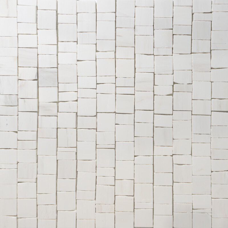 Bianco Dolomiti Honed Hand Clipped Staggered Joint 2xfl Marble Mosaics Random