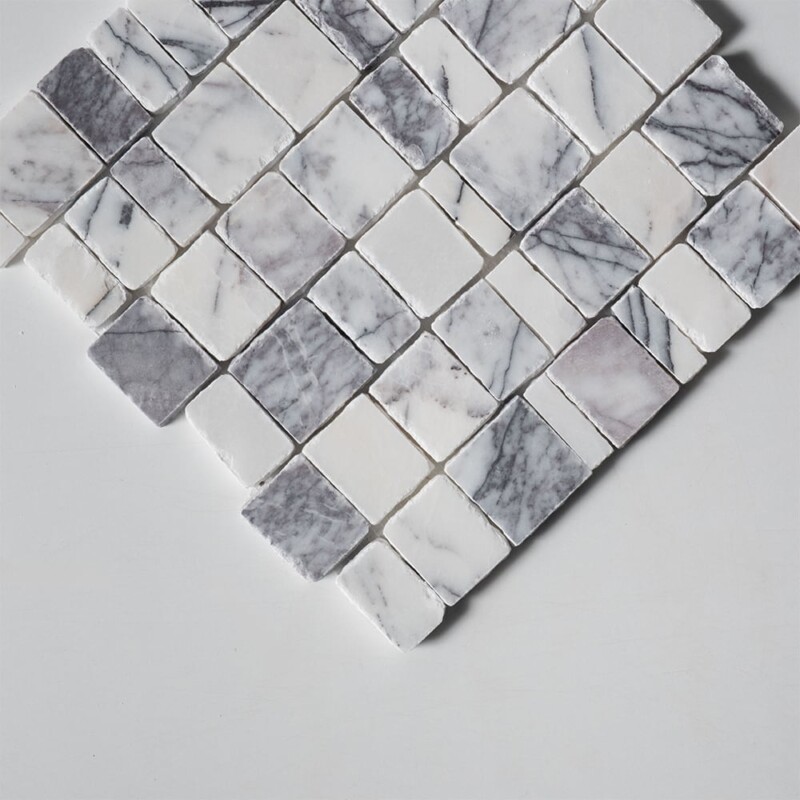 Lilac Honed Scarpa Rough Cut Marble Mosaics