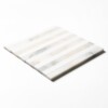 Snow White, Calacatta Renaissance Honed Mod Stripes Marble Mosaics 12×12