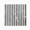 Avalanche, Iris Black Honed Mod Stripes Marble Mosaics 12×12