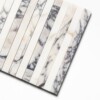 Calacatta Picasso, Calacatta Renaissance Honed Mod Stripes Marble Mosaics 12×12
