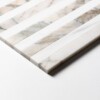 Calacatta Green, Snow White Honed Mod Stripes Marble Mosaics 12×12