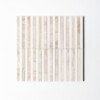 Diana Royal, Snow White Honed Mod Stripes Marble Mosaics 12×12