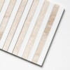Diana Royal, Snow White Honed Mod Stripes Marble Mosaics 12×12
