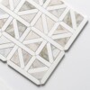 Calacatta Green, Snow White Honed Classic Lattice Marble Mosaics 14 3/4×14 3/4