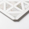 Calacatta Green, Snow White Honed Classic Lattice Marble Mosaics 14 3/4×14 3/4