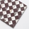 Calacatta Viola, Snow White, Aegean Red Honed Devon Marble Mosaics 12 1/2×12 1/2