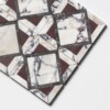 Calacatta Picasso, Iris Black, Aegean Red Honed Kent Marble Mosaics 13 9/16×13 9/16