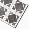 Silver Drop, Snow White Honed Kent Marble Mosaics 13 9/16×13 9/16