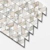 Calacatta Green, Snow White Honed Monte Marble Mosaics 12 3/8×12 3/8
