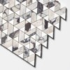 Calacatta Viola, Snow White Honed Monte Marble Mosaics 12 3/8×12 3/8