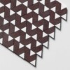 Snow White, Aegean Red Honed Monte Marble Mosaics 12 3/8×12 3/8