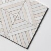 Snow White, Vanilla Bianco Honed Ponte Marble Mosaics 14 5/16×14 5/16