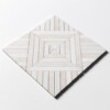 Snow White, Vanilla Bianco Honed Ponte Marble Mosaics 14 5/16×14 5/16