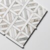 Calacatta Green, Snow White Honed Ponte Basket Marble Mosaics 14 3/4×14 3/4