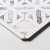 Lilac, Snow White Honed Ponte Basket Marble Mosaics 14 3/4×14 3/4