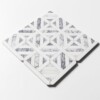 Lilac, Snow White Honed Ponte Basket Marble Mosaics 14 3/4×14 3/4