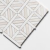 Snow White, Vanilla Bianco Honed Ponte Basket Marble Mosaics 14 3/4×14 3/4