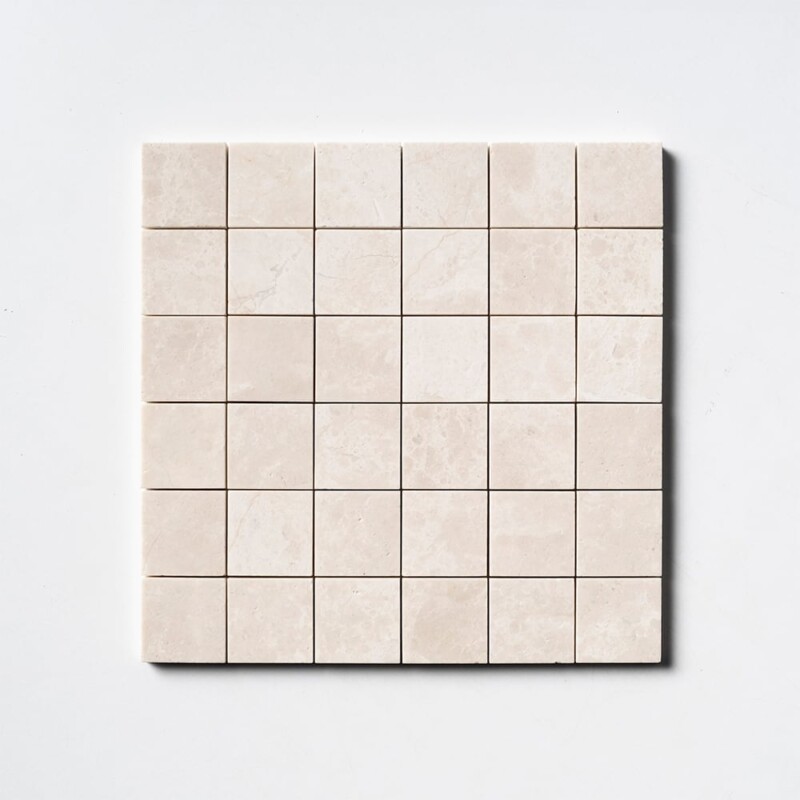 Crema Marfil T Honed 2×2 Marble Mosaics 12×12