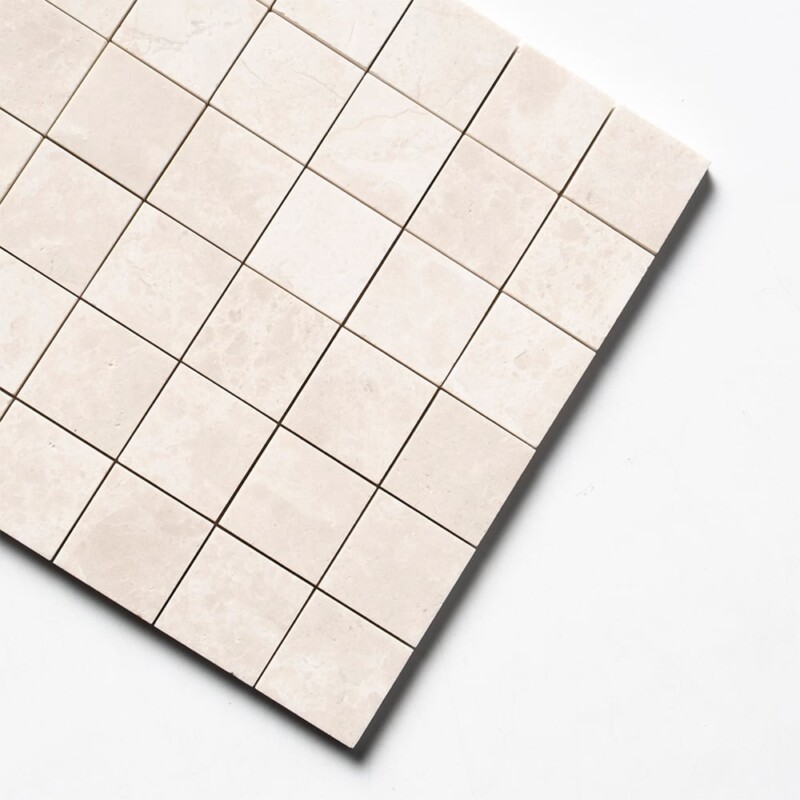 Crema Marfil T Honed 2×2 Marble Mosaics 12×12