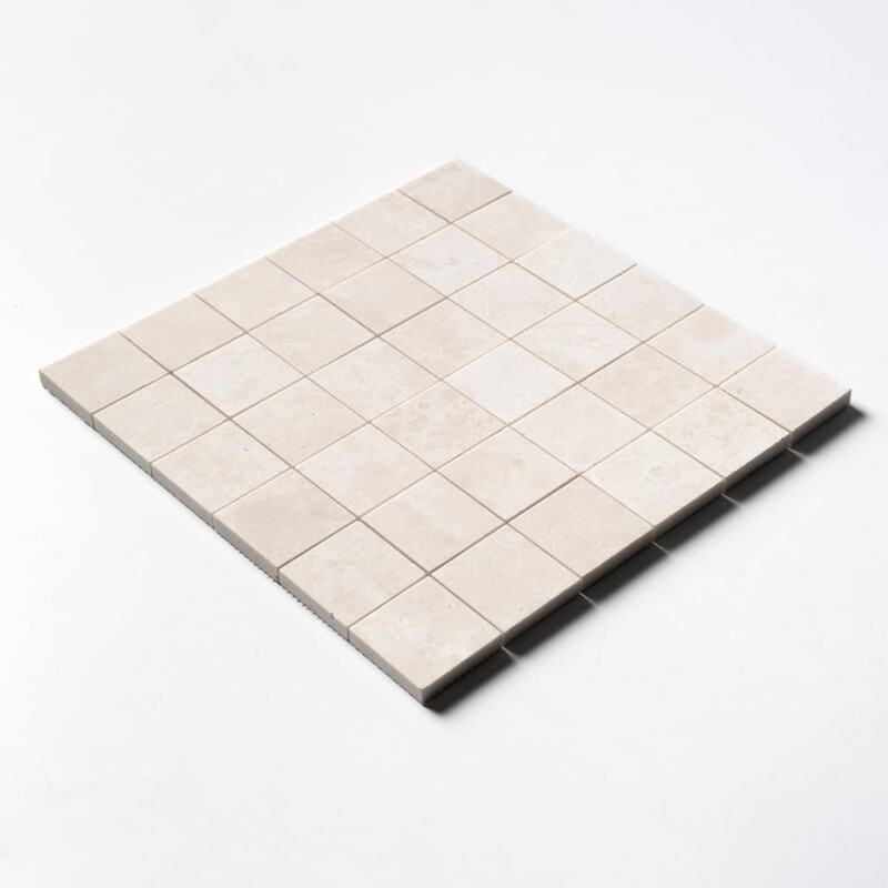 Crema Marfil T Honed 2×2 Marble Mosaics 12×12