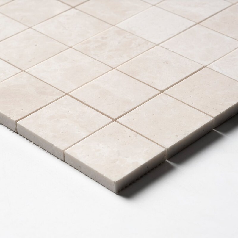 Crema Marfil T Honed 2×2 Marble Mosaics 12×12