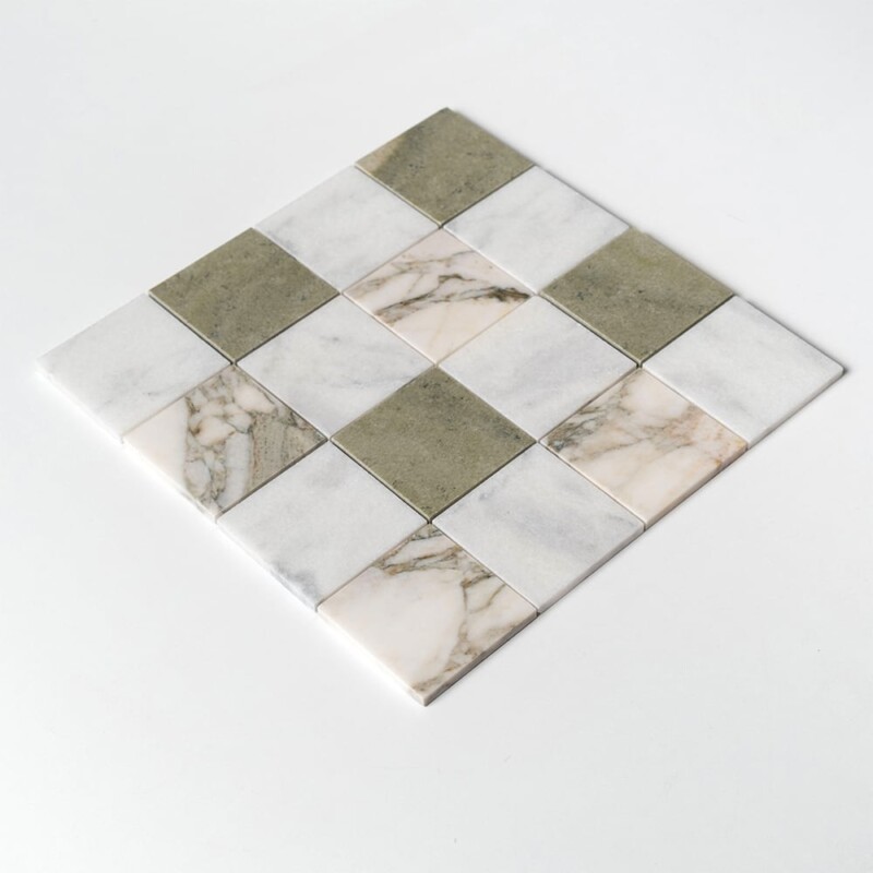 Multicolor Honed Marble Mosaics 16×16