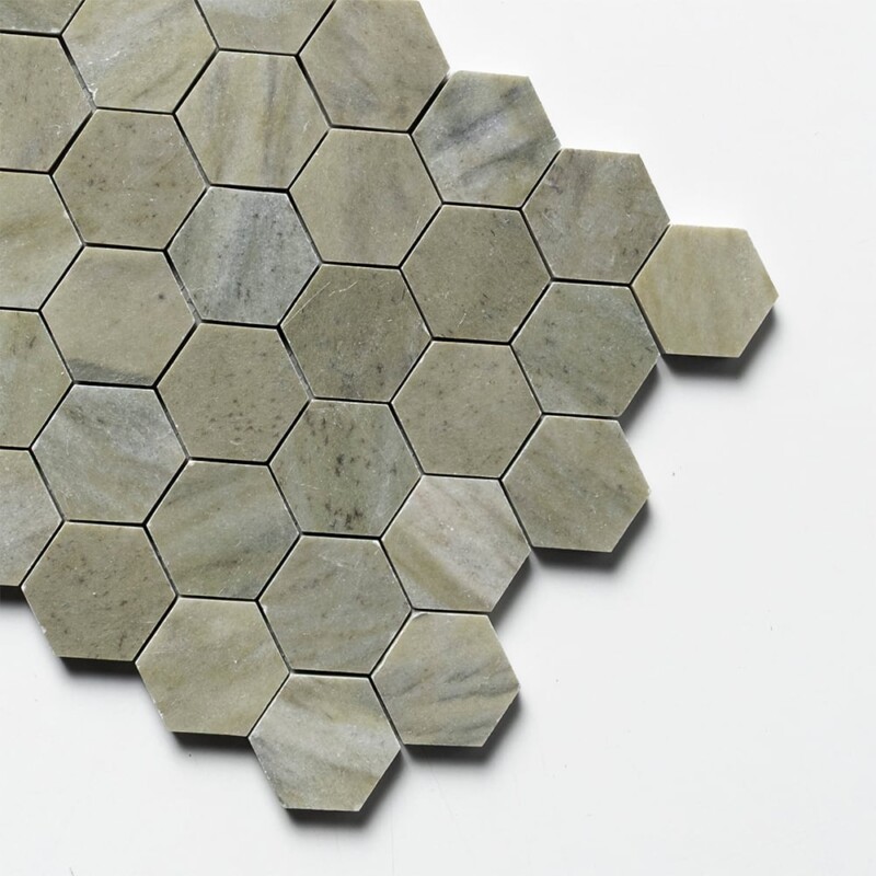 Verde Laguna Honed Hexagon 2 Marble Mosaics