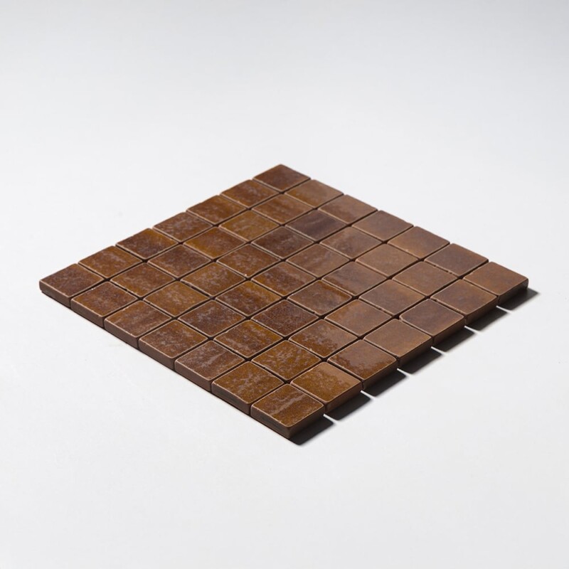 Hickory Tumbled 2×2 Terracotta Mosaics 12×12